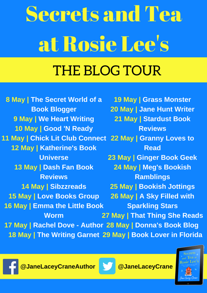 Secrets and Tea at Rosie Lee's blog tour banner