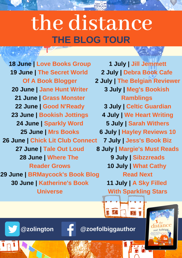 The Distance blog tour poster