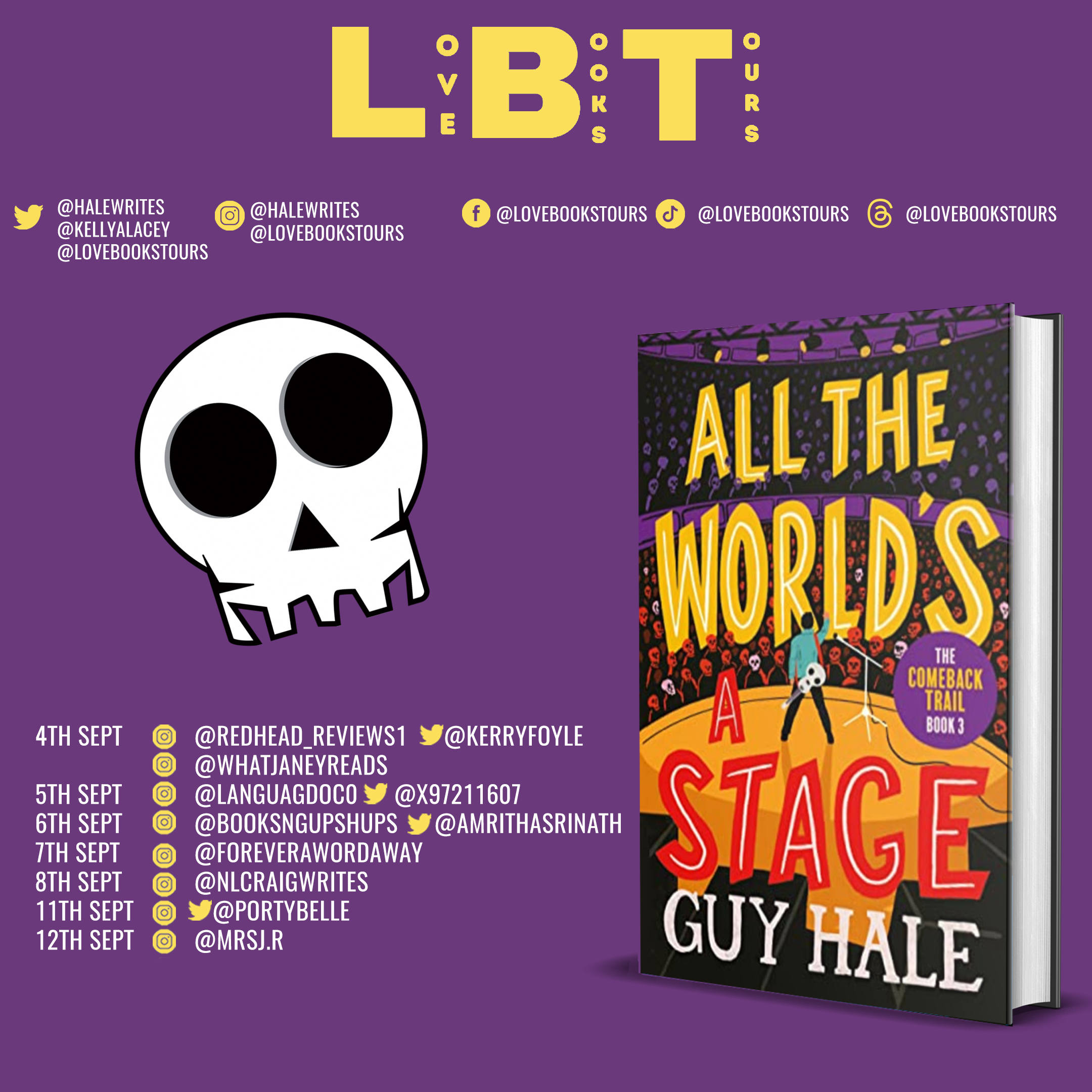 All The Worlds A Stage by Guy Hale @HaleWrites #blogtour organised by ...